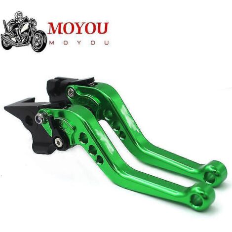 Levier de frein et d'embrayage court réglable avec logo Duke (vert) pour motos Duke 125, 200, 250 et 390. (1/5)