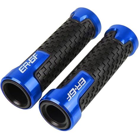 Poignées de guidon pour Er6f (2006-2018) 7/8" (22 mm) - Accessoires moto (noir) - Bleu (1/4)