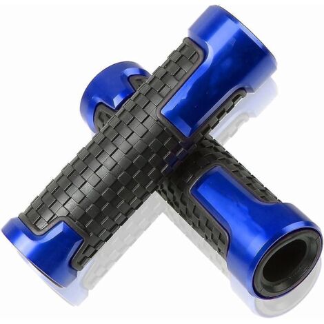 Poignées de guidon pour guidon de 7/8" (22 mm) - Accessoires moto - Pièces détachées moto (dorées) - Bleues