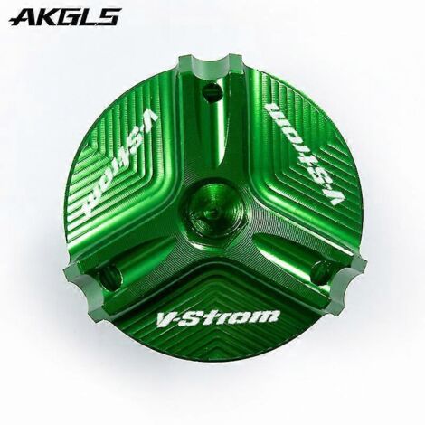 Bouchon de remplissage d'huile moteur (vis et protection) pour Suzuki V-Strom 650, 1000, 1050, 1050XT, V-Strom 250, DL250, DL650, DL1000 (vert) (1/5)