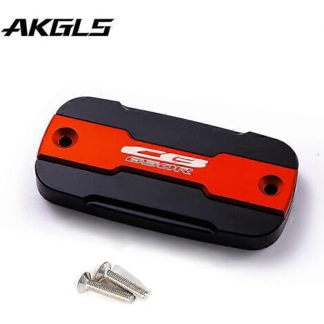 Bouchon de réservoir de liquide de frein avant et protection de l'orifice de remplissage pour moto Honda CB650R CBR650R CBR 650R CB 650R - Rouge CB (1/5)