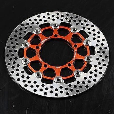 Disque de frein flottant universel 20057 mm / 22070 mm / 26060 mm pour moto, usiné CNC, compatible scooter, moto sportive, moto tout-terrain, quad et quad - Style A 260, orange (1/5)