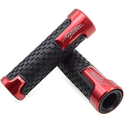 Poignées de guidon pour Honda Africa Twin CRF 1000L (2016-2018) - 22 mm (7/8") - Accessoires moto (bleu) - Rouge (1/3)