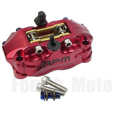 Étrier de frein RPM pour moto, disque de 82 mm, compatible avec scooters Yamaha Aerox, Jog, BWS, NMAX, XMAX, RSZ, Wisp Force, Dirt Pit Bike, Grom et Dio (rouge) (1/5)