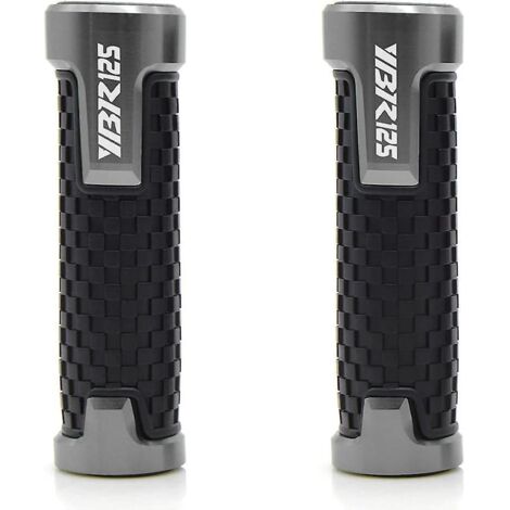Poignées de guidon pour Yamaha YBR125 (2005-2010), diamètre 22 mm (7/8"), accessoires moto (noir) - Gris (1/3)