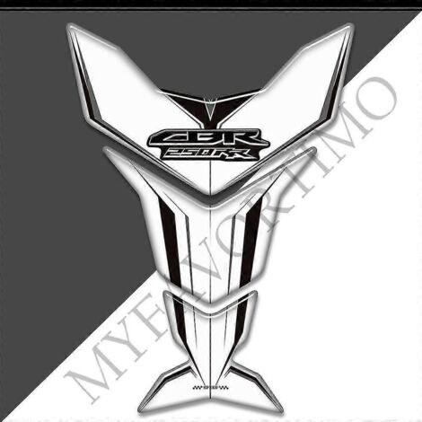 Autocollants pour Honda CBR 250 RR 250RR CBR250RR HRC, kit de protection pour réservoir, carénage Fireblade, garde-boue et protection pour les genoux et le réservoir (motif arête de poisson) - CBR250R (1/5)
