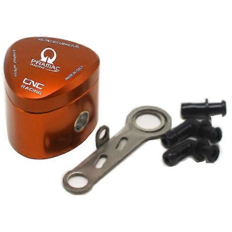 Réservoir universel de liquide de frein pour moto CNC + support pour Ducati 1098 696 848 795 1199 - orange (1/5)