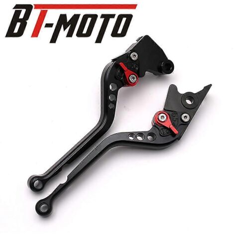 Leviers de frein et d'embrayage réglables (courts/longs) pour motos BMW F 850 GS, F850, F750, F750 GS, F900R, F900R/XR et F900XR (2018-2022) - Noir (long). (1/5)