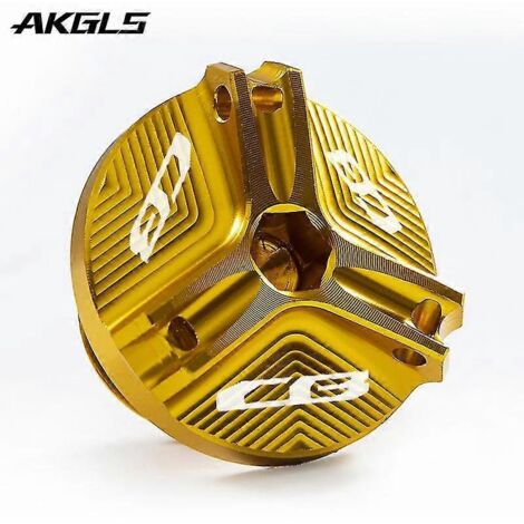 Pour Honda CB650R, CB400, CB500X, CB500F, CB300R, CB190R, CB650F, CB1000R et CB1100 : vis de bouchon d'huile moteur et protection du bouchon de remplissage de carburant – CB doré (1/4)