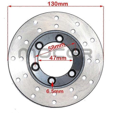 Disques de frein avant et arrière 220 mm, 190 mm et 130 mm pour motos tout-terrain, quads et karts de 50 à 125 cm³. (1/5)