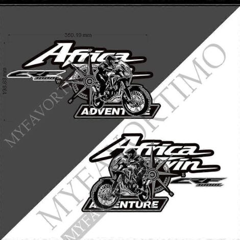 Autocollant pour sacoches latérales arrière de moto, valise en aluminium pour Honda Africa Twin CRF1000L Adventure Sports (370 mm) 21 (1/5)