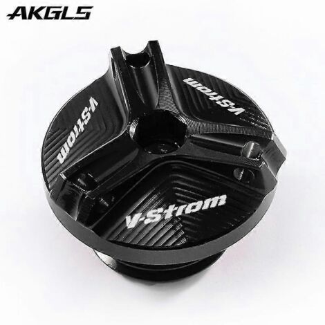 Bouchon de remplissage d'huile moteur pour Suzuki V-Strom 650, 1000, 1050, 1050XT, V-Strom 250, DL250, DL650, DL1000 : vis et protection (noir). (1/5)
