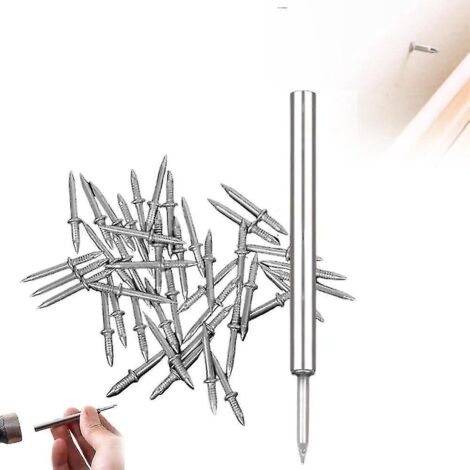 Clou de finition double tête pour plinthes, sans couture, pour lignes de plinthes sans marques - Clous à corne (1 pièce) (1/3)