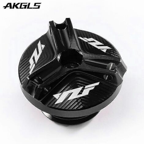 Couvercle de remplissage d'huile moteur et couvercle de filtre à huile pour moto Yamaha YZF R1 R1M YZFR1 YZF-R1 M (2005-2017-2020) - Accessoires - Noir (1/5)