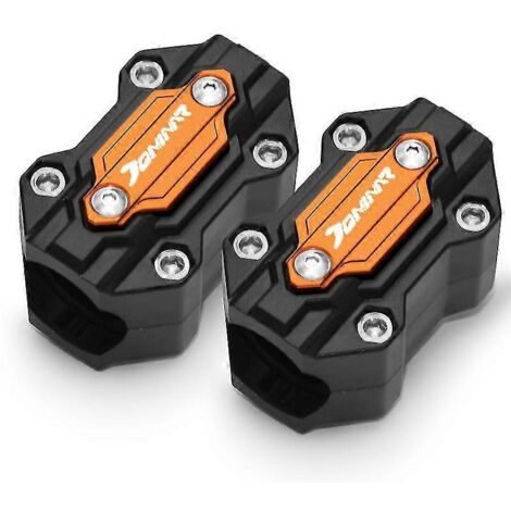 Protection moteur pour moto Bajaj Dominar 400 (Dominar400) - Pare-chocs, garniture, accessoires - Alliage d'aluminium usiné CNC - Orange (1/5)