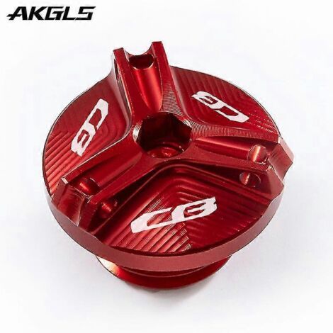 Pour Honda CB650R, CB400, CB500X, CB500F, CB300R, CB190R, CB650F, CB1000R et CB1100 : vis de bouchon d'huile moteur et protection du bouchon de remplissage de carburant (rouge CB) (1/5)