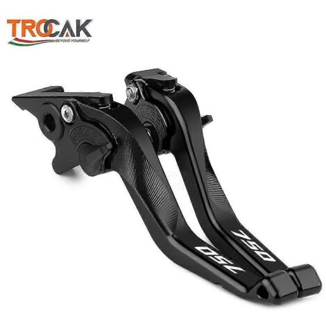 Guidon 2022 pour motos Honda Forza 750 et Xadv 750 : leviers de frein et d'embrayage courts réglables CNC – noir