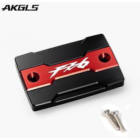 Accessoires de protection pour le bouchon du réservoir de liquide de frein avant et le bouchon de remplissage du moteur des motos Yamaha FZ6, FZ-6, ZF6N, FZ6R, FZ6S et Fazer - Rouge (1/5)