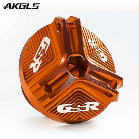 Bouchon de réservoir d'huile moteur et de carburant pour motos Suzuki GSR400, GSR600 et GSR750 (couleur orange). (1/5)