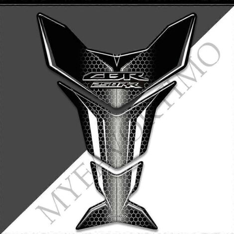 Autocollants pour Honda CBR 250 RR 250RR CBR250RR HRC, kit de protection pour réservoir, carénage Fireblade, garde-boue et protection pour les genoux et le réservoir (motif arête de poisson) - CBR250R (1/5)