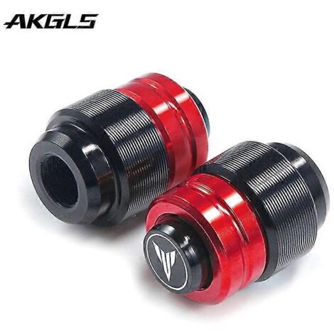 Pour Yamaha T-Max 500, T-Max 530, SX, DX, 560 et Tech Max : cache-valve en aluminium usiné CNC, rouge. (1/4)