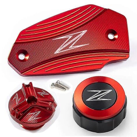 Accessoires de protection pour bouchons de liquide de frein avant et arrière et bouchon de réservoir de carburant pour motos Kawasaki Z 900, Z 800, Z 650, Z650, Z900 et Z800 (2013-2023) - Jeu de prote (1/5)