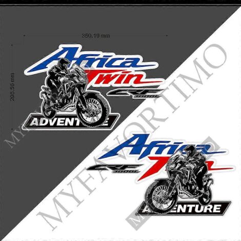 Autocollant pour moto, sacoches latérales supérieures, valise en aluminium pour Honda Africa Twin CRF1000L Adventure Sports (370 mm) - 3 (1/5)