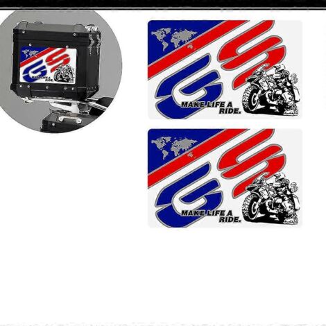 Autocollants de coffre pour BMW R1250GS, R1200GS, F850GS, F800GS, G310GS, F750, 850 et 800 (4 valises en aluminium) - (1/5)
