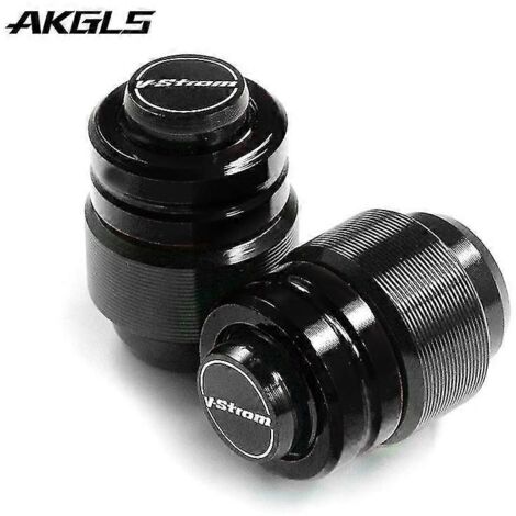 Bouchon de valve de pneu moto Suzuki V-Strom 650/1000 (XT, DL250, DL650, DL1000) - Accessoires en aluminium CNC - Noir (1/4)