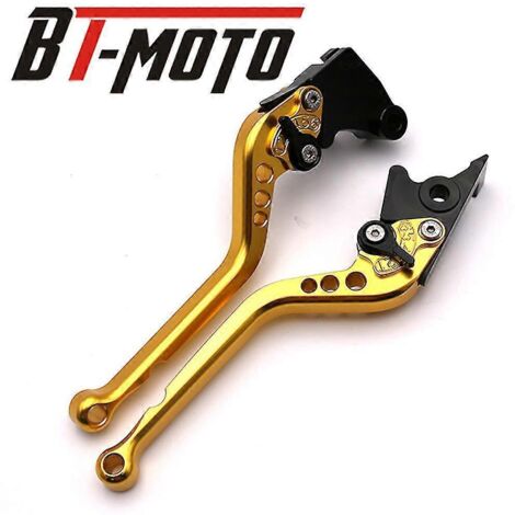 Leviers de frein et d'embrayage réglables (courts/longs) pour motos BMW F 850 GS, F850, F750, F750 GS, F900R, F900R/XR et F900XR (2018-2022) - coloris or long (1/5)
