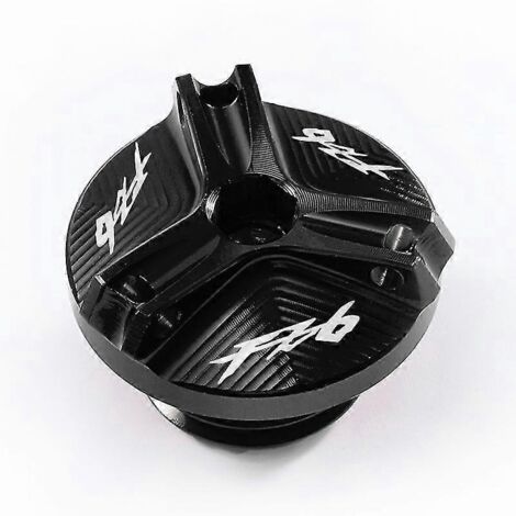 Bouchon de réservoir de liquide de frein avant et bouchon de remplissage d'huile moteur pour motos Yamaha FZ6, FZ-6, ZF6N, FZ6R, FZ6S et Fazer : accessoires de protection. Bouchon de remplissage d'hui (1/5)