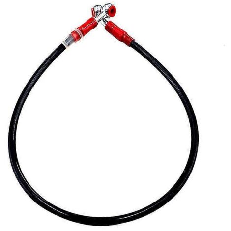 Gaine tressée en acier renforcée pour durites de frein, d'embrayage et d'huile de moto (6 couleurs disponibles) - Noir - 65 cm (1/5)