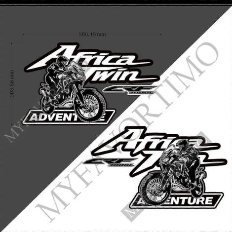 Autocollant pour moto, sacoches latérales supérieures, valise en aluminium pour Honda Africa Twin CRF1000L Adventure Sports (370 mm) 5 (1/5)