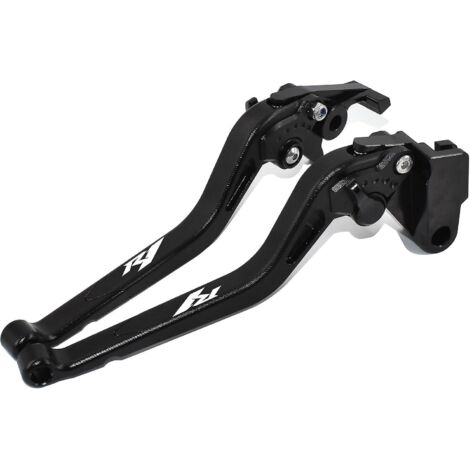 Accessoires pour Yamaha R1 2009-2014 : leviers de frein et d'embrayage longs en alliage d'aluminium usiné CNC (bleu) - Noir (1/5)