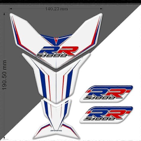 Protections adhésives pour BMW S1000RR, S 1000 RR, HP, HP2, HP4 : emblème de carénage, badge, protection de réservoir et de genou (2015-2021) - S1000RR5 (1/5)