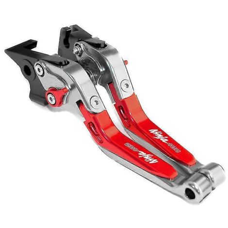 Accessoires pour Kawasaki Ninja 400 (modèles 2017 à 2022) : leviers de frein et d'embrayage en alliage d'aluminium usiné CNC. (1/5)