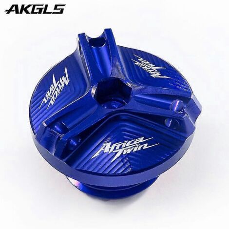 Bouchon de réservoir d'huile moteur et de carburant pour Honda Africa Twin CRF 1100/1000L (CRF1100L/CRF1000L) - Accessoires de protection - Bleu (1/5)