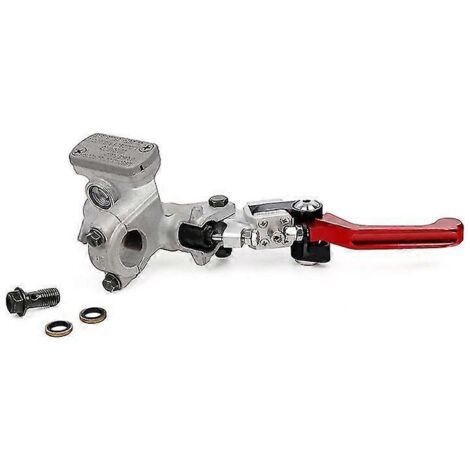 Maître-cylindre de frein hydraulique avant universel M10 pour moto, rouge, levier de frein à disque droit pour modification de moto - Rouge (1/5)