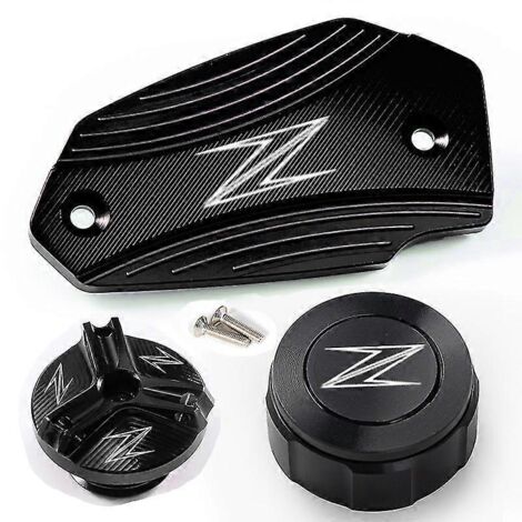 Accessoires de protection pour bouchons de liquide de frein avant et arrière et bouchon de réservoir de carburant pour motos Kawasaki Z 900, Z 800, Z 650, Z650, Z900 et Z800 (2013-2023) - Jeu de prote (1/4)