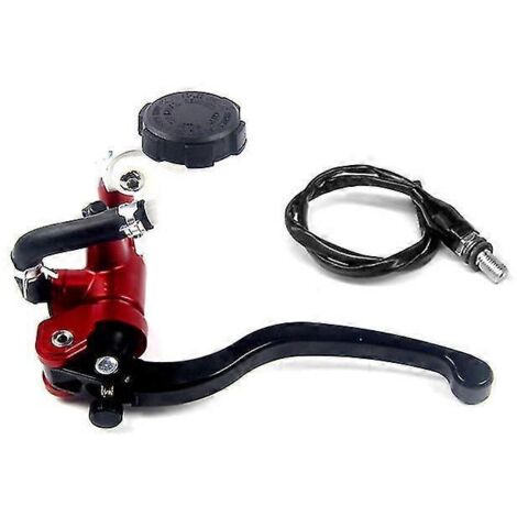 Interface de tuyau de pompe de frein et d'embrayage universelle pour moto, radiale, 17,5 mm, maître-cylindre 22 mm pour Vespa, Hyosung, Sherco, Honda - Rouge gauche (1/5)