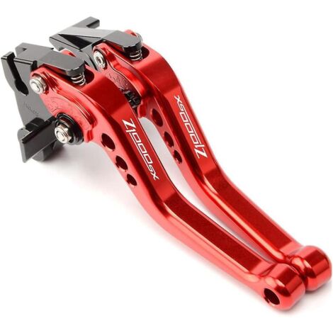 Levier de frein et d'embrayage court réglable 6 positions en alliage d'aluminium CNC modifié pour Kawasaki Z1000sx 2017-2022 (rouge) (1/5)