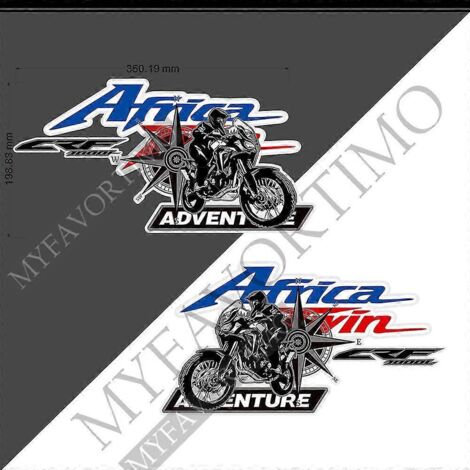 Autocollant pour sacoches latérales arrière de moto, valise en aluminium pour Honda Africa Twin CRF1000L Adventure Sports (370 mm) 17 (1/5)