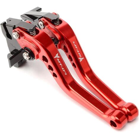 Accessoires pour Yamaha MT-07 / LA/HO 2014-2022 : levier de frein et d'embrayage court réglable 6 positions en alliage d'aluminium CNC modifié (bleu) - Rouge (1/5)