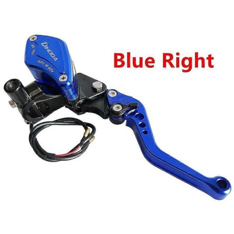 Poignée hydraulique pour moto (piston 7/8" 22 mm, maître-cylindre d'embrayage et de frein 14 mm) - Bleu droit (1/5)