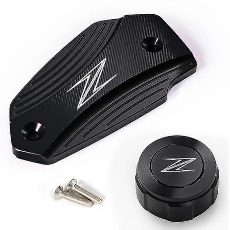Accessoires de protection pour bouchons de liquide de frein avant et arrière et bouchon de réservoir d'essence pour motos Kawasaki Z 900, Z 800, Z 650, Z650, Z900 et Z800 (2013-2023) - Noir (1/5)