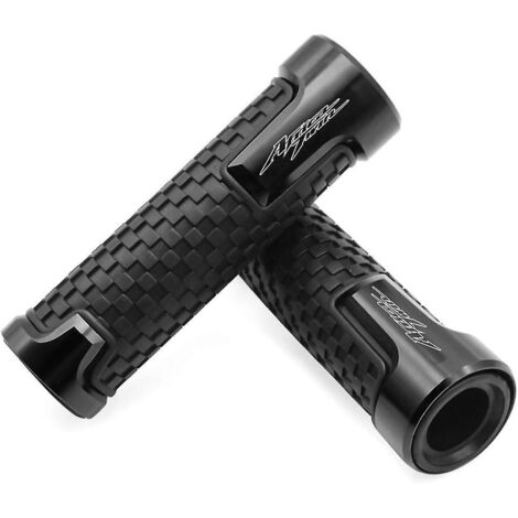 Poignées de guidon pour Honda Africa Twin CRF 1000L (2016-2018) - 22 mm (7/8") - Accessoires moto (bleu) - Noir (1/4)