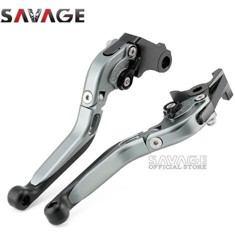 Leviers de frein et d'embrayage pour Honda NC750X, NC700X, CBR650R, CB650F, CB 600 et NC 750 - Accessoires moto - Réglables, pliables et extensibles - Noir titane (1/5)