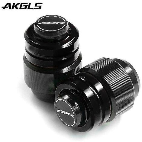 Bouchon de valve de pneu de moto en aluminium usiné CNC pour Honda CBR 125R, 600 F4i, 650F, 650R, 1100XX, 1000F, CBR 600, 954, 1000RR - Noir (1/4)