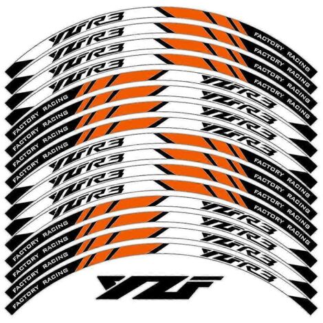 Autocollant réfléchissant étanche pour jantes de moto Yamaha YZF-R3, YZF R3, YZFR3 (1/4)