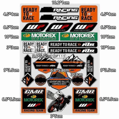 Autocollants réfléchissants pour moto, carénage, casque et accessoires pour KTM 250/390 Duke RC200/250/390 (sauf modèles similaires) (1/4)
